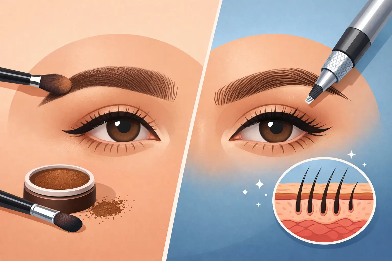 Powder Brows vs Nanoblading for Natural Results