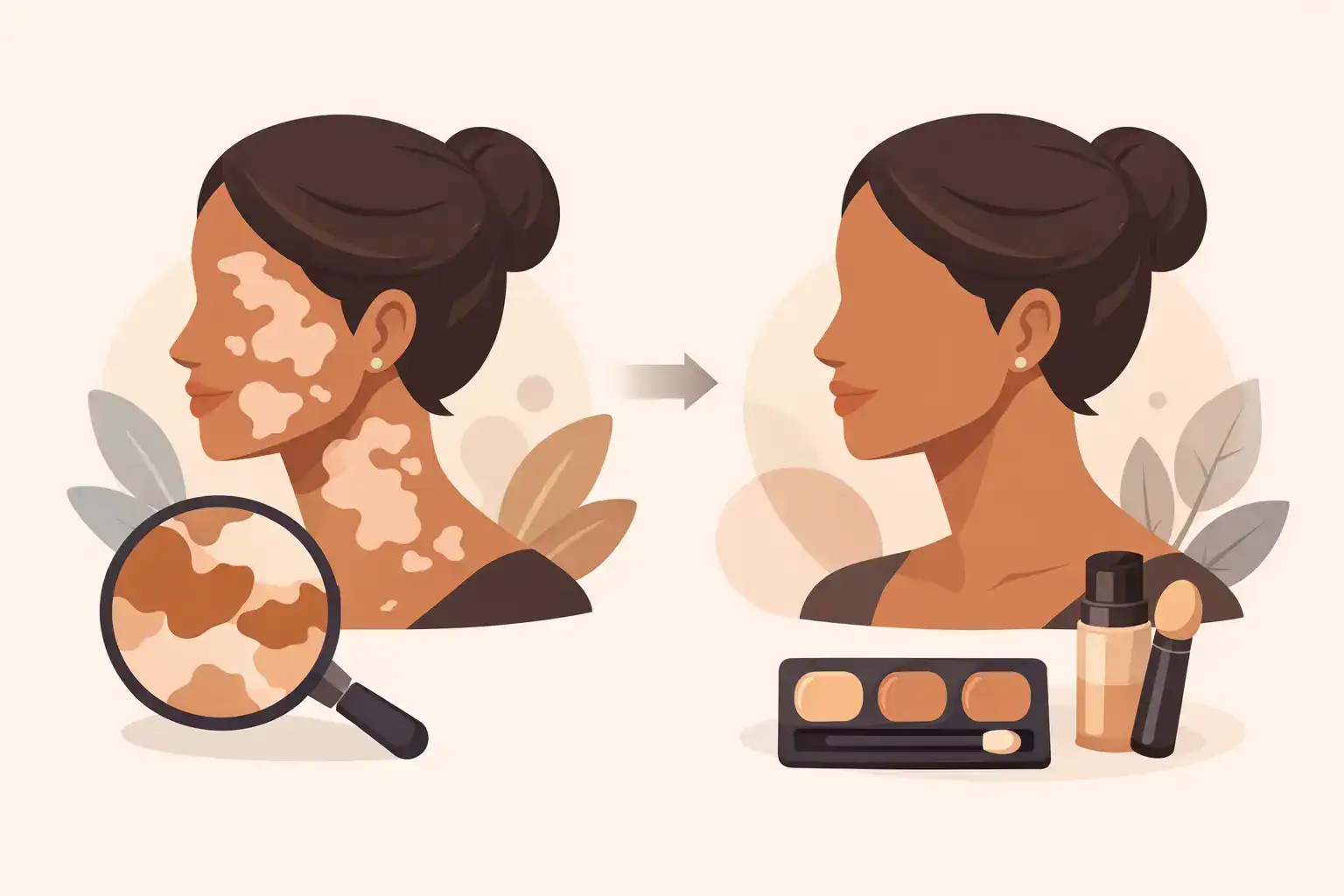 Vitiligo Camouflage Before After Examples