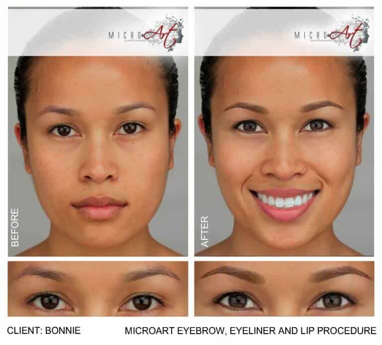 Jeg vil være stærk Kollega svindler Permanent Makeup eyebrows before and after photos by MicroArt